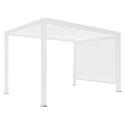 Motorisierte / beleuchtete freistehende bioklimatische Pergola aus Aluminium mit 3x4m und 1, 2 oder 3 Markisen