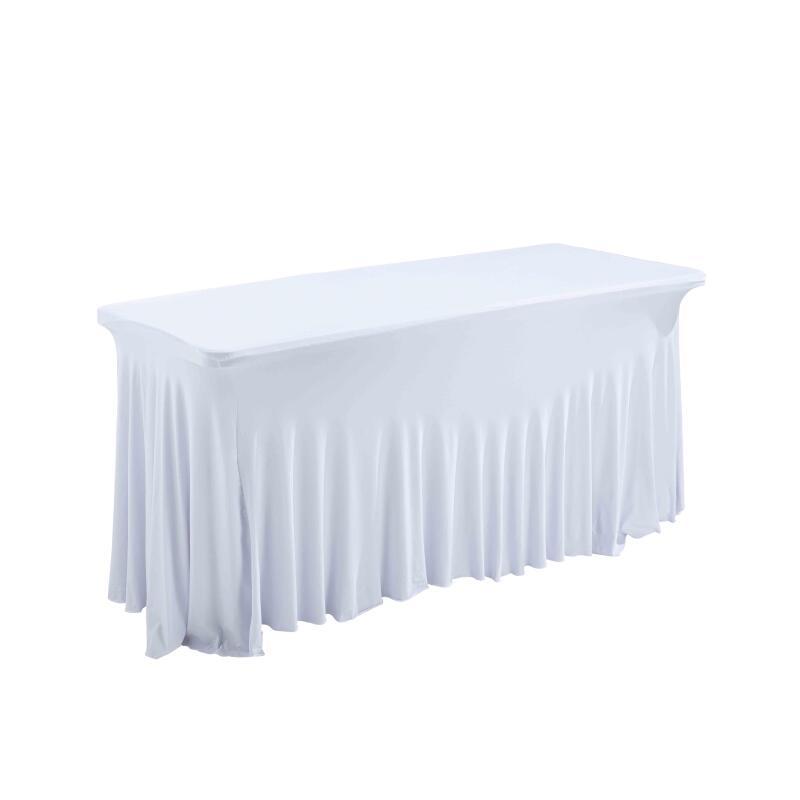 Elastische Tischdecke für Tisch 162 cm weiß