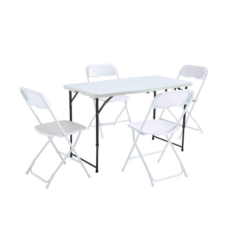 Klapptisch und Stühle 122 cm, 4 Sitze, HDPE