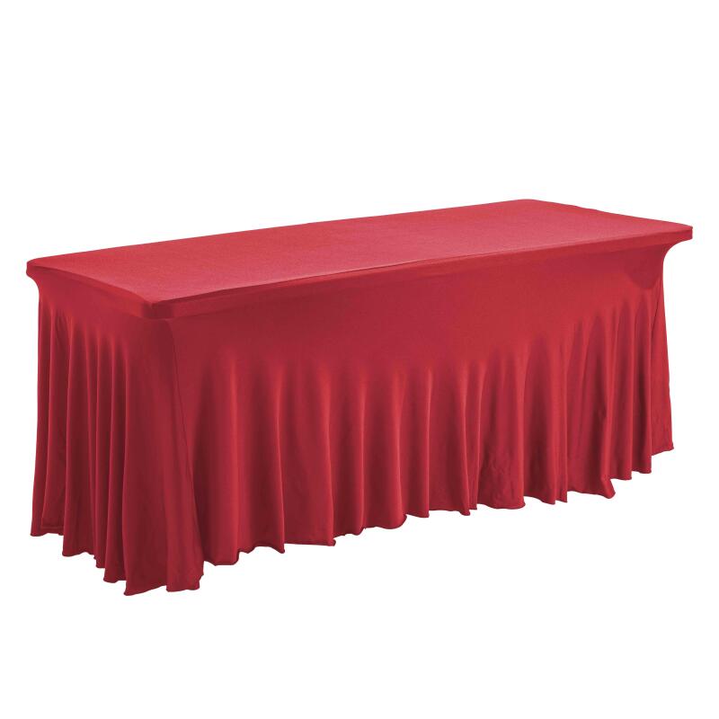 Elastische Tischdecke für Tisch 180 cm rot