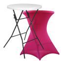 Klappbarer Stehtisch 110x80 und rosa Gummibezug