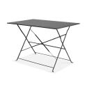 Klappbarer Bistrot-Gartentisch aus Metall (110 x 70 x 71 cm)